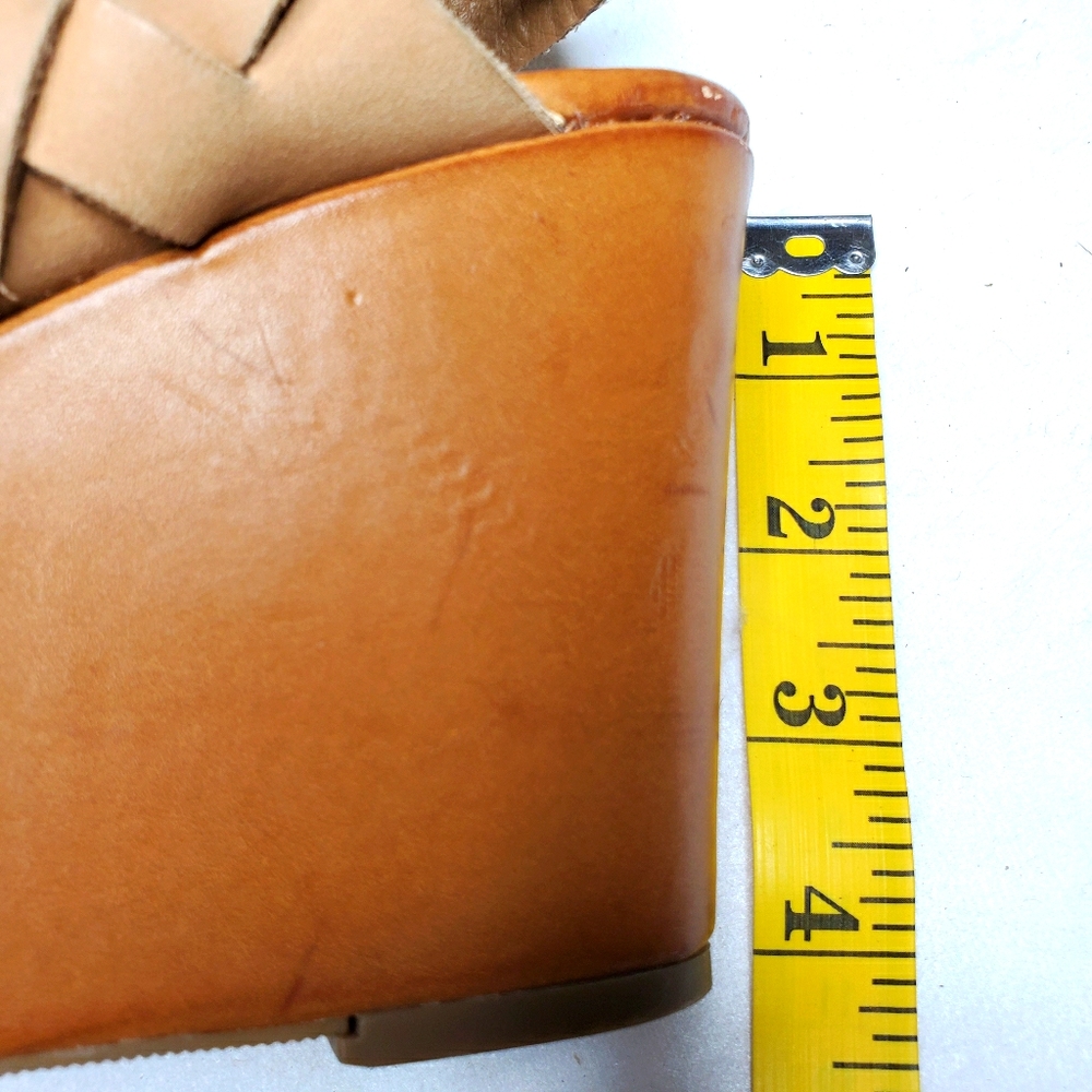Lucky Brand Leather Size 7 Wedge Sandals - Picture 9 of 12
